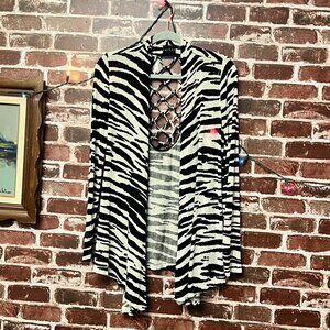 Tribal Zebra Print Cardigan